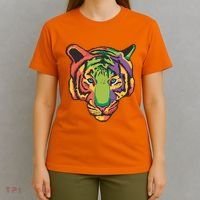 Colorful Tiger Head T-Shirt thumb 4
