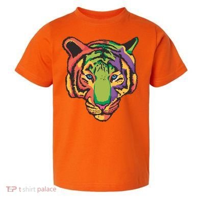 Colorful Tiger Head Toddler T-Shirt