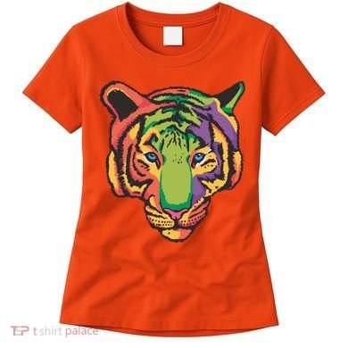 Colorful Tiger Head Women's T-Shirt