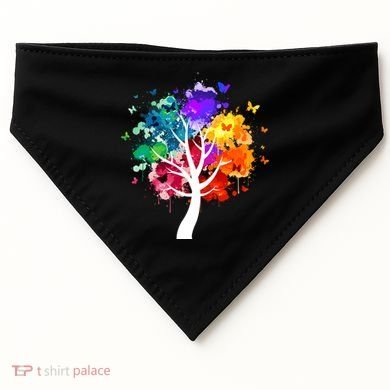 Colorful Tree Of Life USA-Made Doggie Bandana