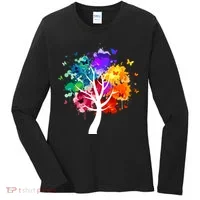 Colorful tree of life Women's Long Sleeve Shirt thumb 0