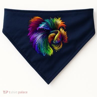 Colorful Tropical Beta Fish USA-Made Doggie Bandana