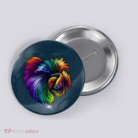 Colorful Tropical Beta Fish Button thumb 0