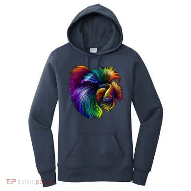 Colorful Tropical Beta Fish Women's Hoodie