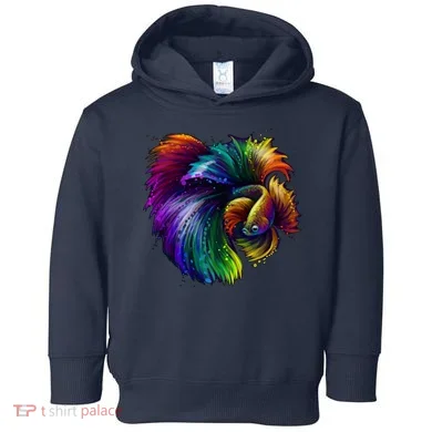 Colorful Tropical Beta Fish Toddler Hoodie