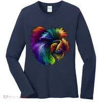 Colorful Tropical Beta Fish Women's Long Sleeve Shirt thumb 0