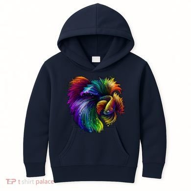 Colorful Tropical Beta Fish Kids Hoodie