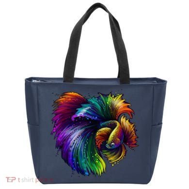 Colorful Tropical Beta Fish Tote Bag