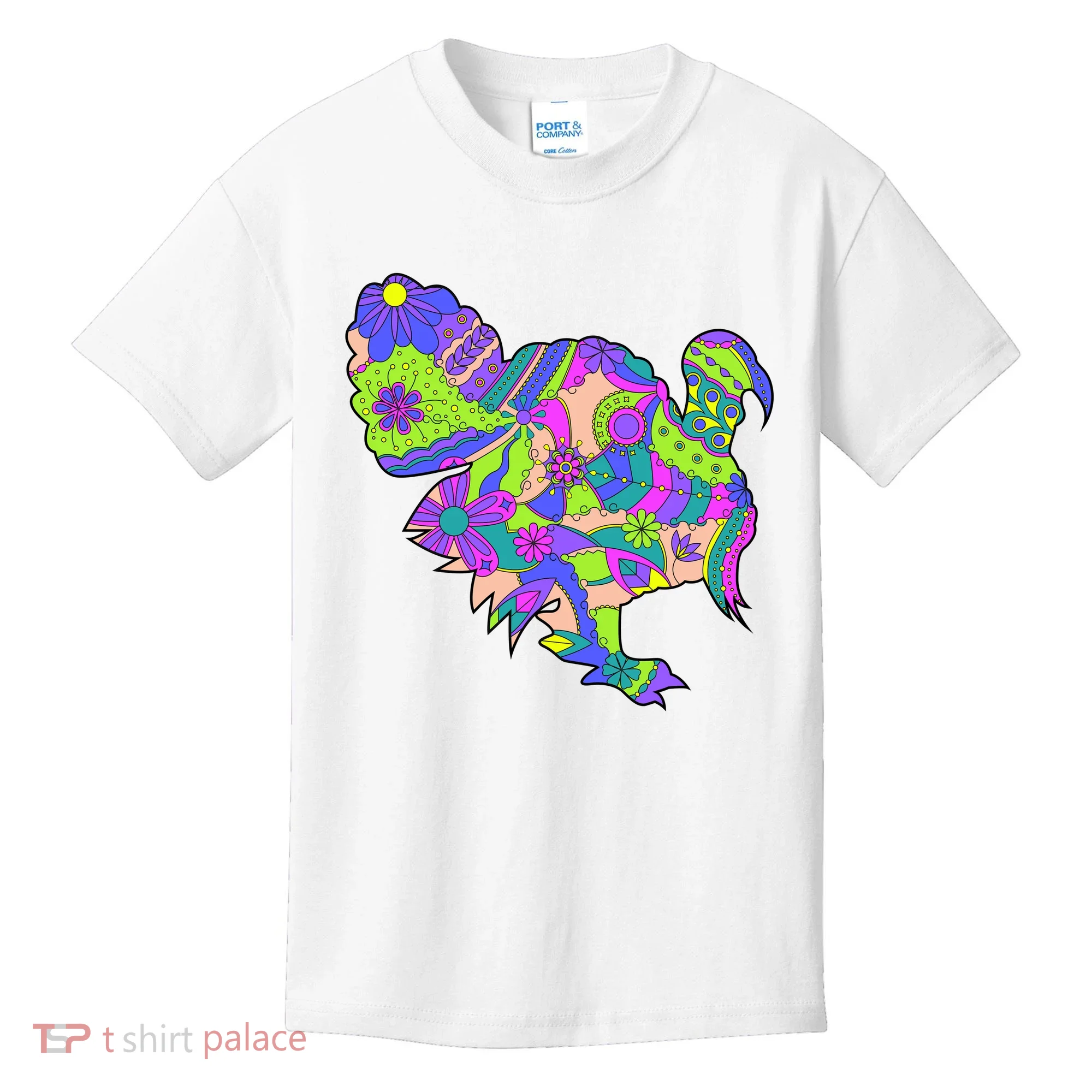 Colorful Turkey Abstract Kids T-Shirt