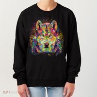 Colorful Wild Wolf Art Pattern Women's Sweatshirt thumb 0