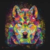Colorful Wild Wolf Art Pattern Doggie Tank thumb 4