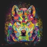 Colorful Wild Wolf Art Pattern Tumbler thumb 3
