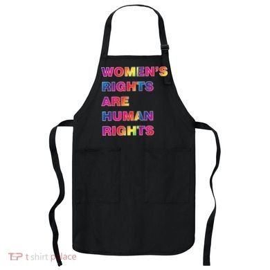 Colorful Women's Rights Are Human Rights Apron