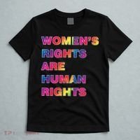 Colorful Women's Rights Are Human Rights T-Shirt thumb 5