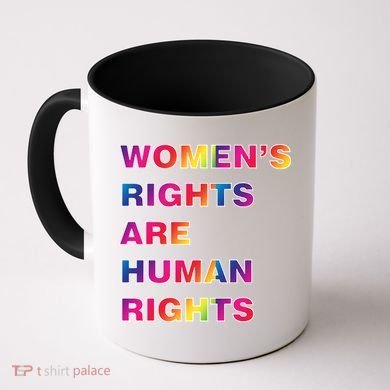 Colorful Women's Rights Are Human Rights Coffee Mug