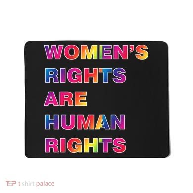 Colorful Women's Rights Are Human Rights Mousepad