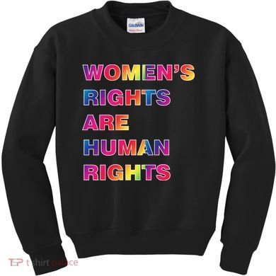 Colorful Women's Rights Are Human Rights Kids Sweatshirt