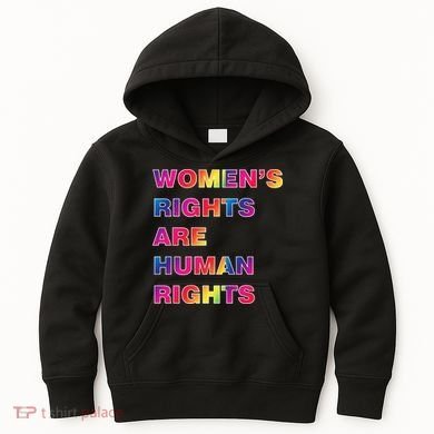 Colorful Women's Rights Are Human Rights Kids Hoodie