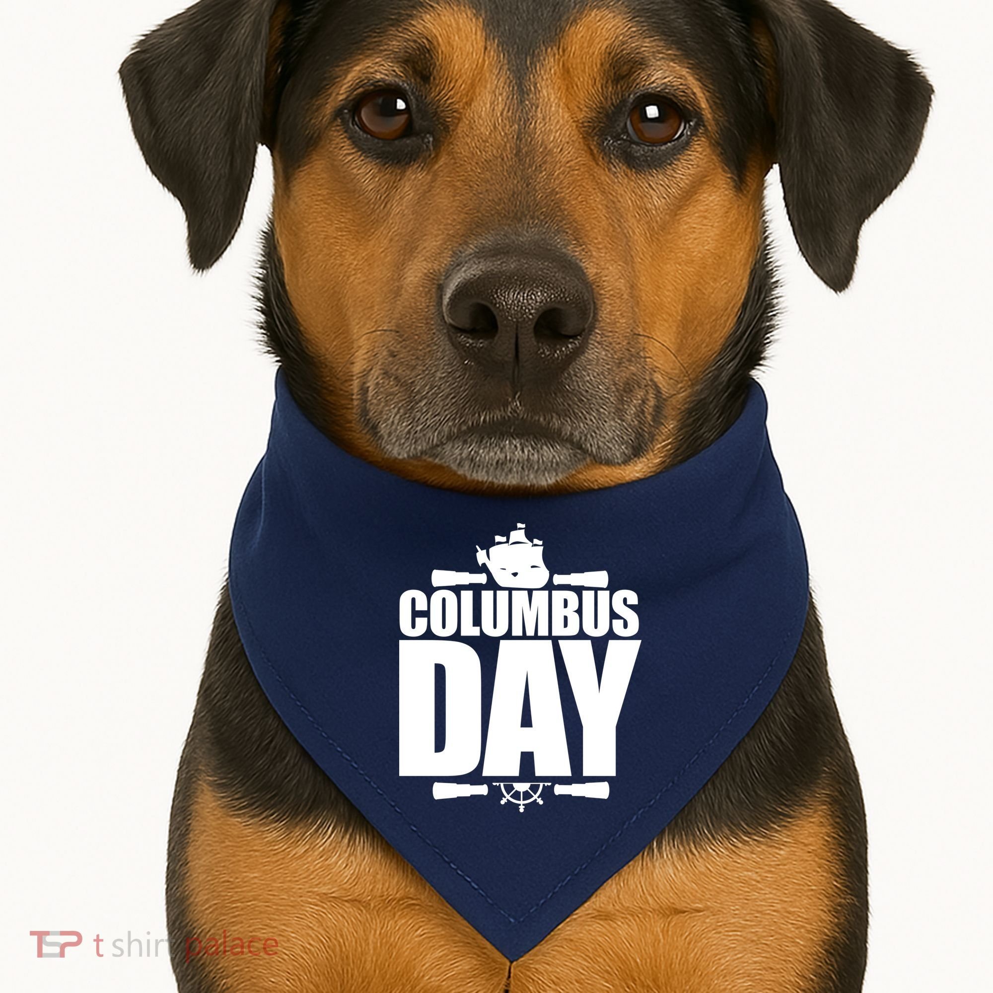 Columbus Day USA-Made Doggie Bandana