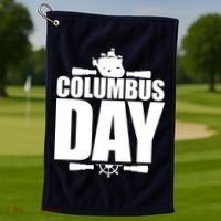 Columbus Day Golf Towel thumb 1