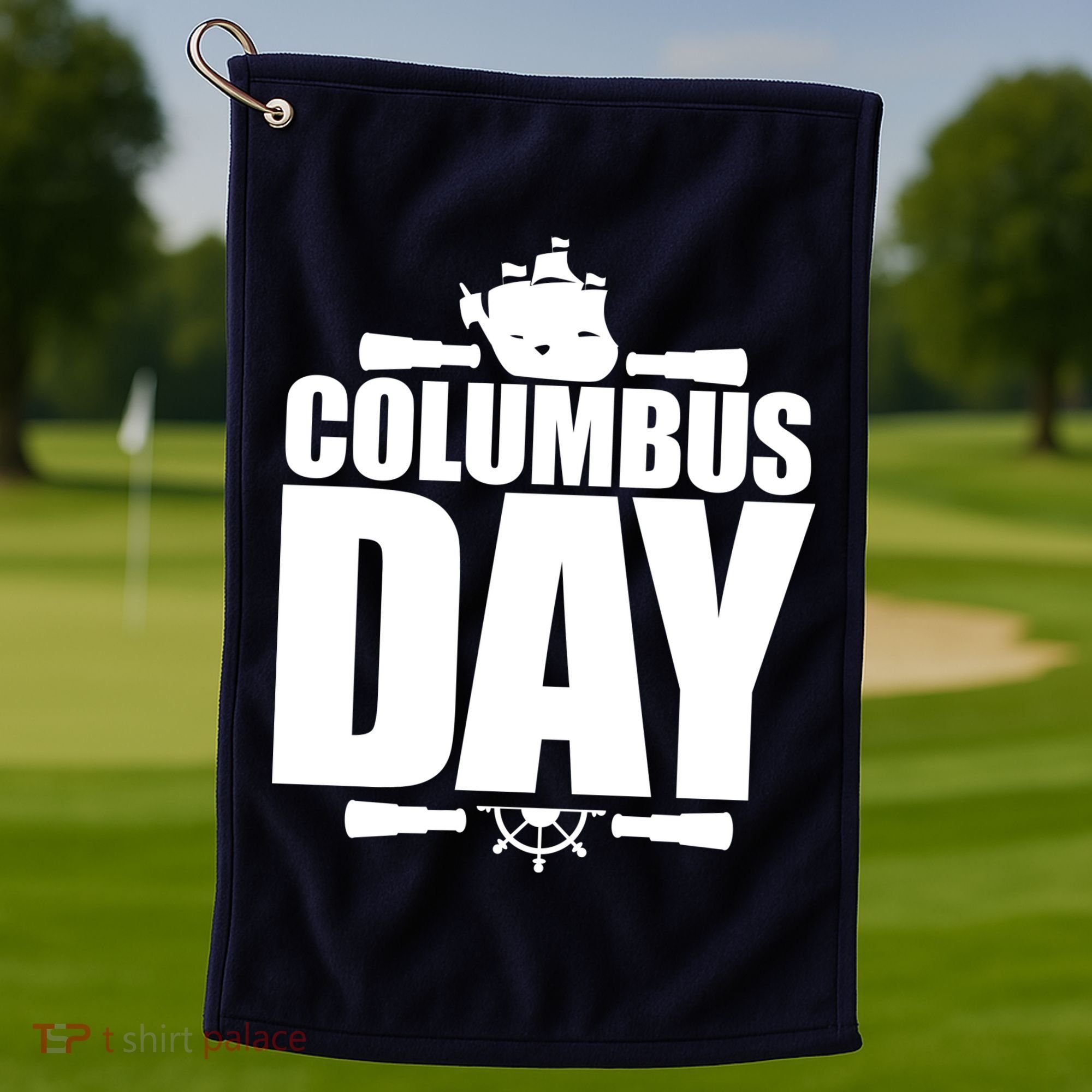 Columbus Day Golf Towel