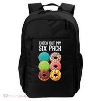 Check Out My Six Pack Donut Great Gift Funny Gym Gift Backpack thumb 0