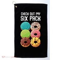 Check Out My Six Pack Donut Great Gift Funny Gym Gift Golf Towel thumb 0