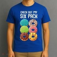 Check Out My Six Pack Donut Great Gift Funny Gym Gift T-Shirt thumb 3
