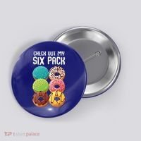 Check Out My Six Pack Donut Great Gift Funny Gym Gift Button thumb 0
