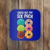 Check Out My Six Pack Donut Great Gift Funny Gym Gift Coaster thumb 0