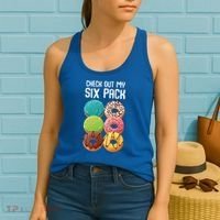 Check Out My Six Pack Donut Great Gift Funny Gym Gift Women's Tank Top thumb 2