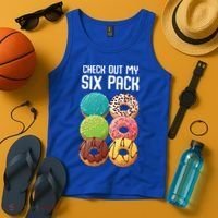 Check Out My Six Pack Donut Great Gift Funny Gym Gift Tank Top thumb 4