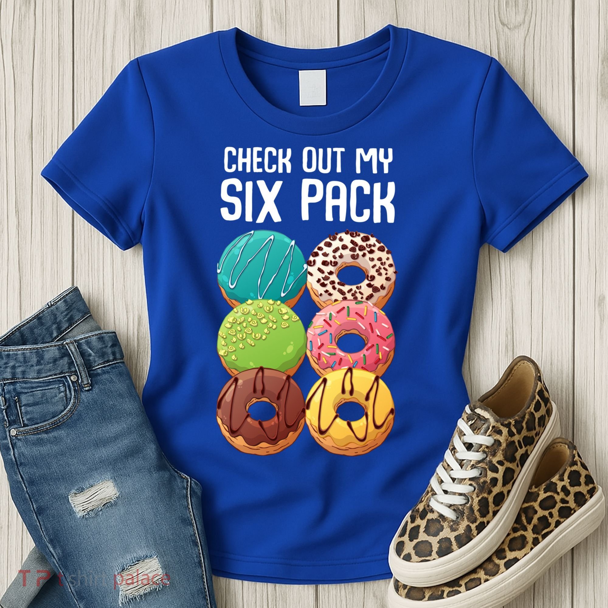 Check Out My Six Pack Donut Great Gift Funny Gym Gift Women's T-Shirt