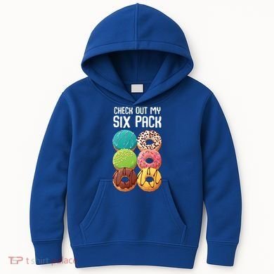 Check Out My Six Pack Donut Great Gift Funny Gym Gift Kids Hoodie