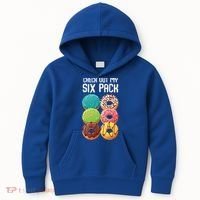 Check Out My Six Pack Donut Great Gift Funny Gym Gift Kids Hoodie thumb 0