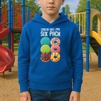 Check Out My Six Pack Donut Great Gift Funny Gym Gift Kids Hoodie thumb 2