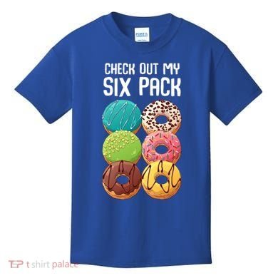 Check Out My Six Pack Donut Great Gift Funny Gym Gift Kids T-Shirt
