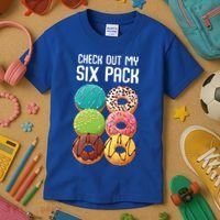 Check Out My Six Pack Donut Great Gift Funny Gym Gift Kids T-Shirt thumb 3
