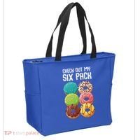 Check Out My Six Pack Donut Great Gift Funny Gym Gift Tote Bag thumb 2