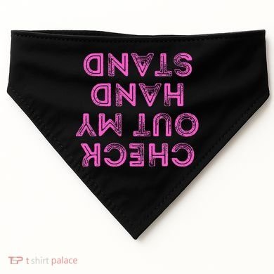 Check Out My Handstand Funny Gymnastics Gift USA-Made Doggie Bandana