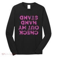 Check Out My Handstand Funny Gymnastics Gift Long Sleeve Shirt thumb 0