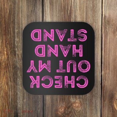 Check Out My Handstand Funny Gymnastics Gift Coaster