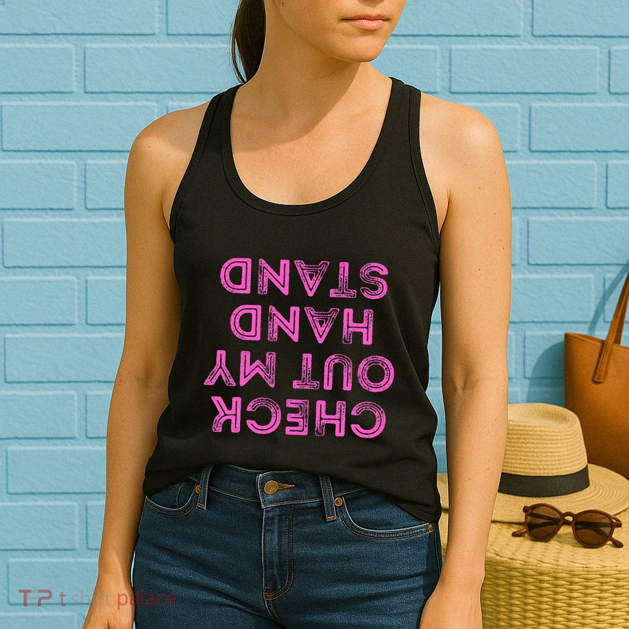 Check Out My Handstand Funny Gymnastics Gift Women's Tank Top