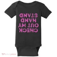 Check Out My Handstand Funny Gymnastics Gift Baby Bodysuit thumb 0