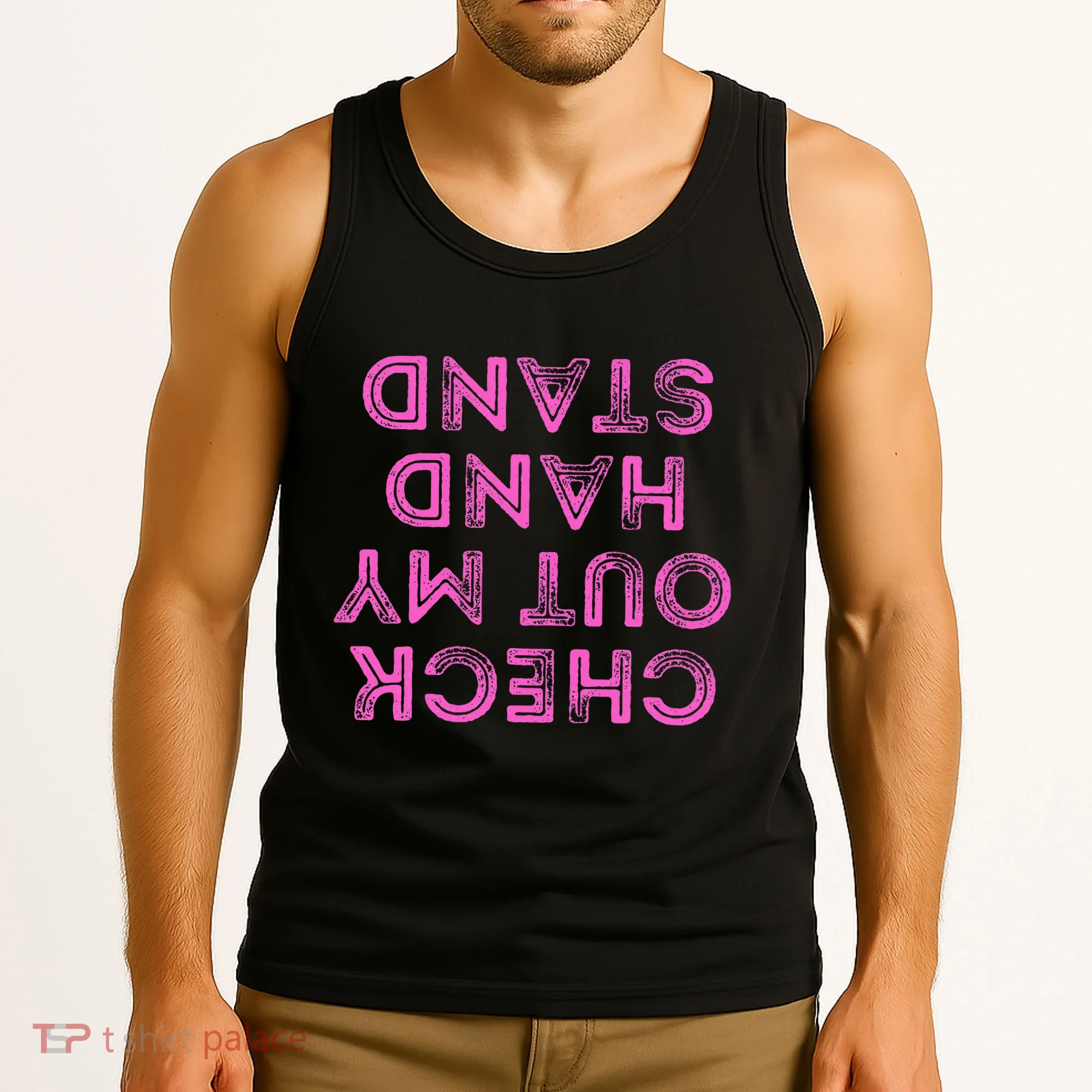 Check Out My Handstand Funny Gymnastics Gift Tank Top