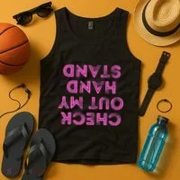 Check Out My Handstand Funny Gymnastics Gift Tank Top thumb 4