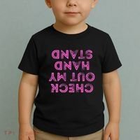 Check Out My Handstand Funny Gymnastics Gift Toddler T-Shirt thumb 2