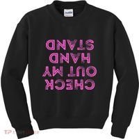Check Out My Handstand Funny Gymnastics Gift Kids Sweatshirt thumb 0