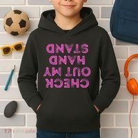 Check Out My Handstand Funny Gymnastics Gift Kids Hoodie thumb 2