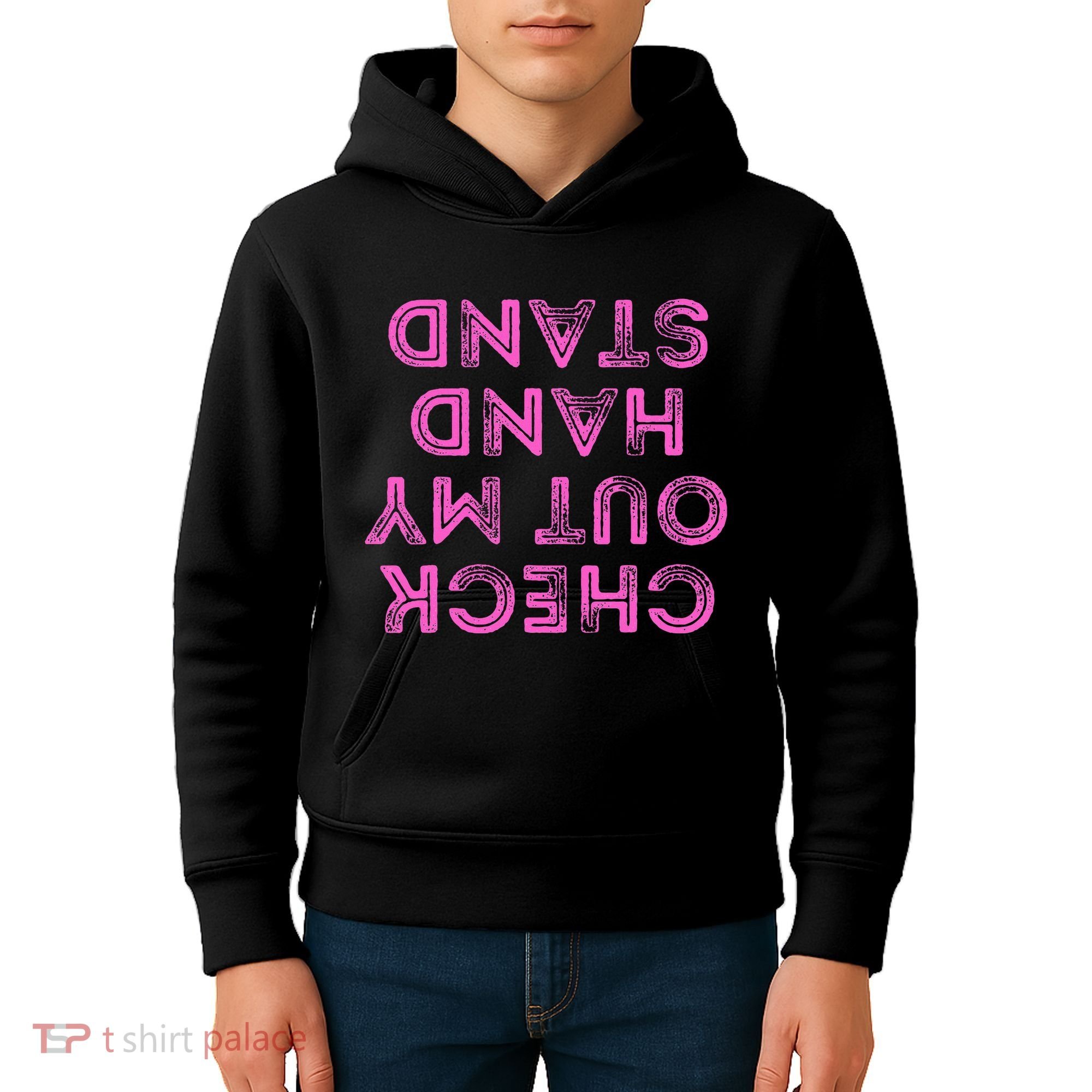 Check Out My Handstand Funny Gymnastics Gift Kids Hoodie
